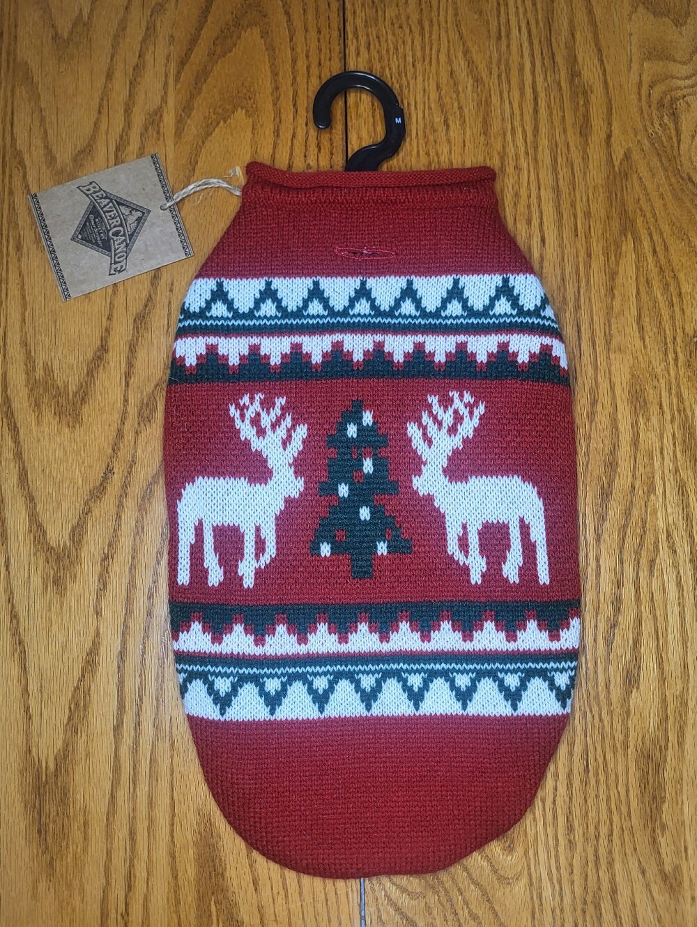 🐾Beaver Canoe Holiday Dog Sweater Sz M